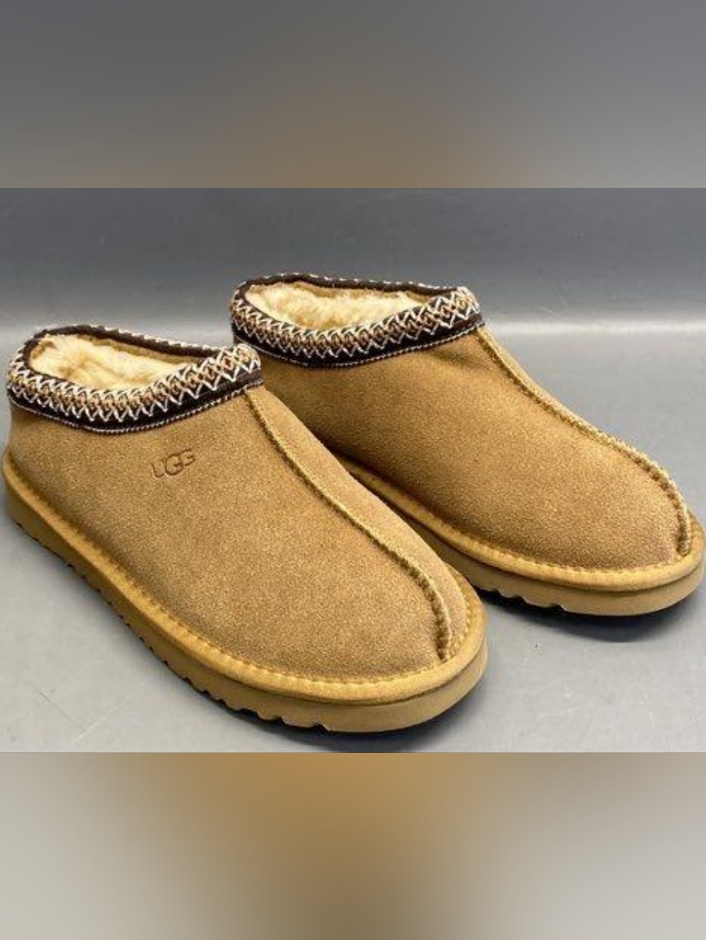 UGG™ Tasman Chestnut Slip-On Shearling Lined Slippers Size 8 New - Picture 5 of 11